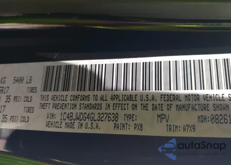 2016 Jeep Wrangler Unlimited Sport из США, поврежденный, VIN 1C4BJWDG4GL327638